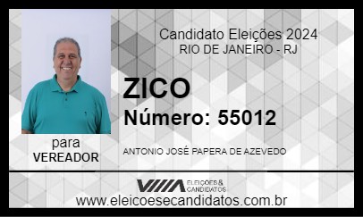 Candidato ZICO 2024 - RIO DE JANEIRO - Eleições