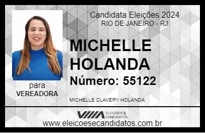 Candidato MICHELLE HOLANDA 2024 - RIO DE JANEIRO - Eleições