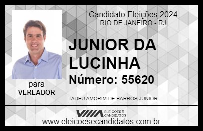 Candidato JUNIOR DA LUCINHA 2024 - RIO DE JANEIRO - Eleições