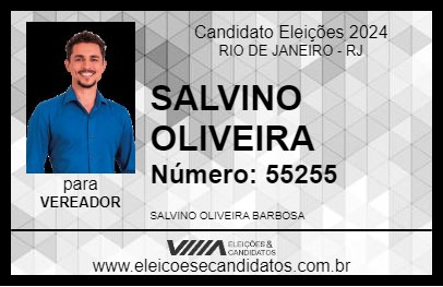 Candidato SALVINO OLIVEIRA 2024 - RIO DE JANEIRO - Eleições