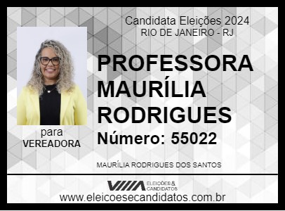 Candidato PROFESSORA MAURÍLIA RODRIGUES 2024 - RIO DE JANEIRO - Eleições