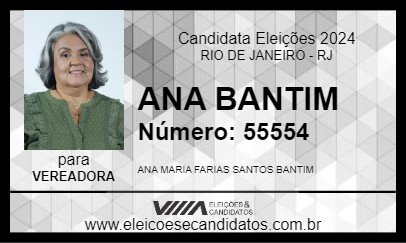 Candidato ANA BANTIM 2024 - RIO DE JANEIRO - Eleições