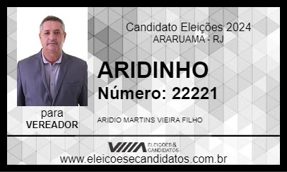 Candidato ARIDINHO 2024 - ARARUAMA - Eleições