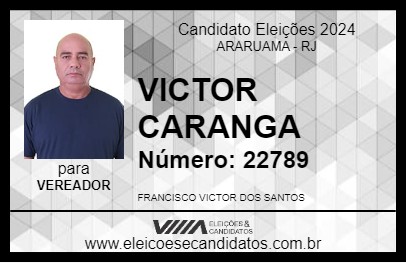 Candidato VICTOR CARANGA 2024 - ARARUAMA - Eleições