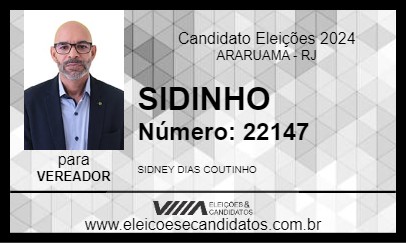 Candidato SIDINHO 2024 - ARARUAMA - Eleições