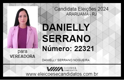 Candidato DANIELLY SERRANO 2024 - ARARUAMA - Eleições