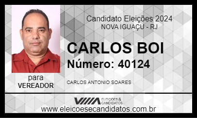 Candidato CARLOS BOI 2024 - NOVA IGUAÇU - Eleições