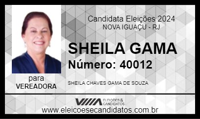 Candidato SHEILA GAMA 2024 - NOVA IGUAÇU - Eleições