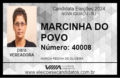 Candidato MARCINHA DO POVO 2024 - NOVA IGUAÇU - Eleições