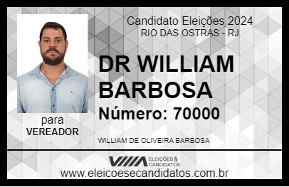 Candidato DR WILLIAM BARBOSA 2024 - RIO DAS OSTRAS - Eleições