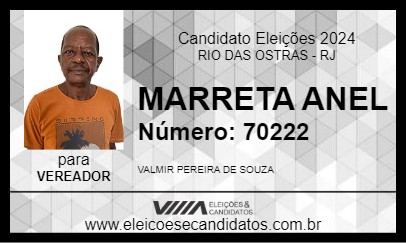 Candidato VALMIR MARRETA 2024 - RIO DAS OSTRAS - Eleições