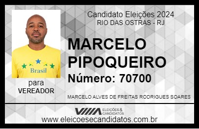 Candidato MARCELO PIPOQUEIRO 2024 - RIO DAS OSTRAS - Eleições