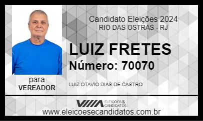 Candidato LUIZ FRETES 2024 - RIO DAS OSTRAS - Eleições