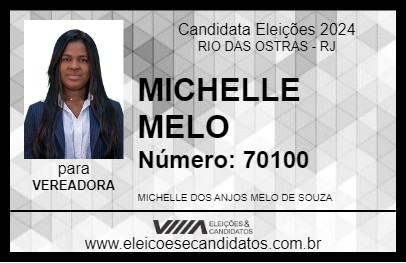 Candidato MICHELLE MELO 2024 - RIO DAS OSTRAS - Eleições