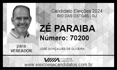 Candidato ZÉ PARAIBA 2024 - RIO DAS OSTRAS - Eleições