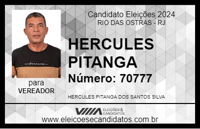 Candidato HERCULES PITANGA 2024 - RIO DAS OSTRAS - Eleições