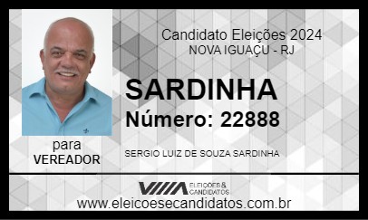 Candidato SARDINHA 2024 - NOVA IGUAÇU - Eleições