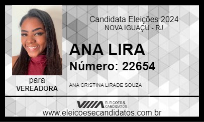 Candidato ANA LIRA 2024 - NOVA IGUAÇU - Eleições