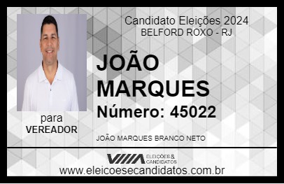 Candidato JOÃO MARQUES 2024 - BELFORD ROXO - Eleições