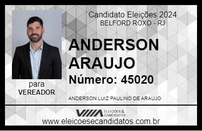 Candidato ANDERSON  ARAUJO 2024 - BELFORD ROXO - Eleições