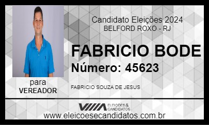 Candidato FABRICIO BODE 2024 - BELFORD ROXO - Eleições