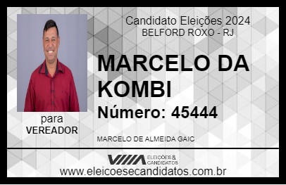 Candidato MARCELO DA KOMBI 2024 - BELFORD ROXO - Eleições