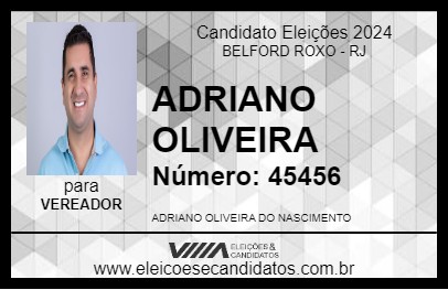 Candidato ADRIANO OLIVEIRA 2024 - BELFORD ROXO - Eleições