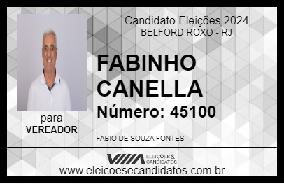 Candidato FABINHO 2024 - BELFORD ROXO - Eleições