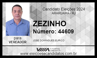 Candidato ZEZINHO 2024 - ARARUAMA - Eleições