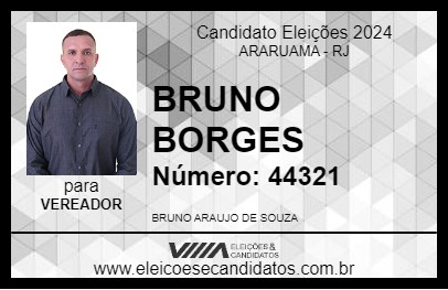 Candidato BRUNO BORGES 2024 - ARARUAMA - Eleições