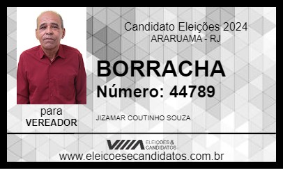 Candidato BORRACHA 2024 - ARARUAMA - Eleições