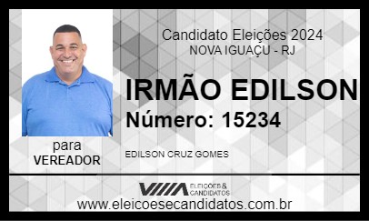 Candidato IRMÃO EDILSON 2024 - NOVA IGUAÇU - Eleições