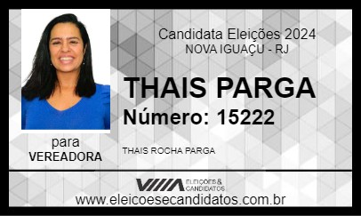 Candidato THAIS PARGA 2024 - NOVA IGUAÇU - Eleições