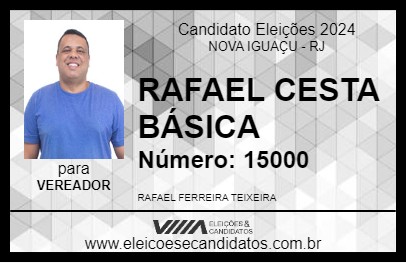 Candidato RAFAEL CESTA BÁSICA 2024 - NOVA IGUAÇU - Eleições