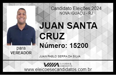 Candidato JUAN SANTA CRUZ 2024 - NOVA IGUAÇU - Eleições