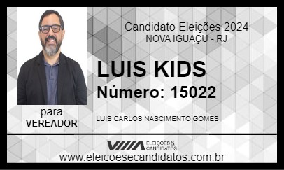 Candidato LUIS KIDS 2024 - NOVA IGUAÇU - Eleições