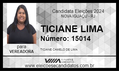 Candidato TICIANE LIMA 2024 - NOVA IGUAÇU - Eleições