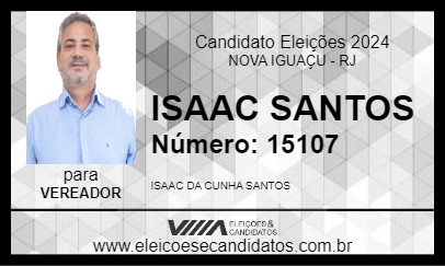 Candidato ISAAC SANTOS 2024 - NOVA IGUAÇU - Eleições