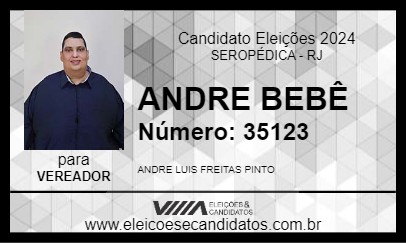 Candidato ANDRE BEBÊ 2024 - SEROPÉDICA - Eleições