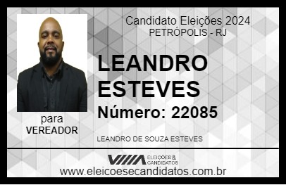 Candidato LEANDRO ESTEVES 2024 - PETRÓPOLIS - Eleições