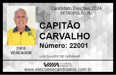 Candidato CAPITÃO CARVALHO 2024 - PETRÓPOLIS - Eleições