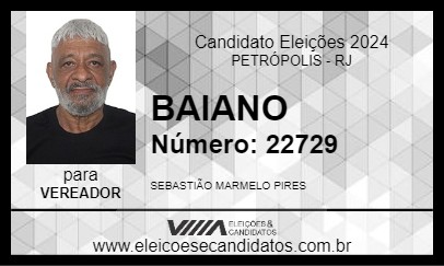 Candidato BAIANO 2024 - PETRÓPOLIS - Eleições