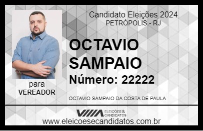 Candidato OCTAVIO SAMPAIO 2024 - PETRÓPOLIS - Eleições