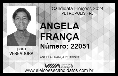 Candidato ANGELA FRANÇA 2024 - PETRÓPOLIS - Eleições