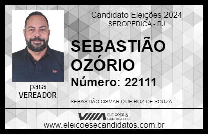 Candidato SEBASTIÃO OZÓRIO 2024 - SEROPÉDICA - Eleições