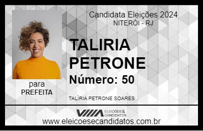 Candidato TALIRIA PETRONE 2024 - NITERÓI - Eleições