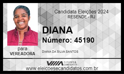 Candidato DIANA 2024 - RESENDE - Eleições