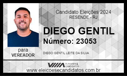 Candidato DIEGO GENTIL 2024 - RESENDE - Eleições