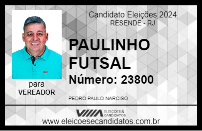 Candidato PAULINHO FUTSAL 2024 - RESENDE - Eleições