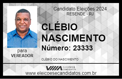 Candidato CLÉBIO NASCIMENTO 2024 - RESENDE - Eleições